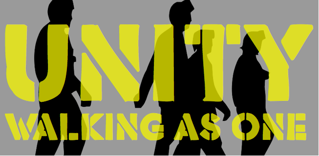 unity-walking as one